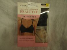 2x Carole Hockman - Wirefree Smooth Comfort Bralette ( 2 Pack ) - Size Small - Unused & Packaged.