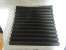 4x Packs Containing 10 Units Per Pack Being : Unbranded - Acousic Foam Tiles - Black - All