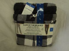 Lucky Brand - Set Of 2 Straight Legged Lounge Pants - Grey . Black & White - Size Large - Unused &