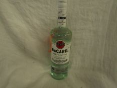 Bacardi Carta Blanca Superior White Rum - 37.5% Vol - 1 Litre - Unused.