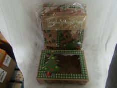 5x Hemoton - Christmas Cookie Boxes With Roll of Ribbon ( 12-Pieces Per Pack ) - New & Packaged.