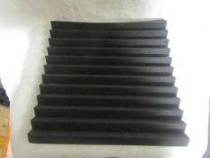 4x Packs Containing 10 Units Per Pack Being : Unbranded - Acousic Foam Tiles - Black - All