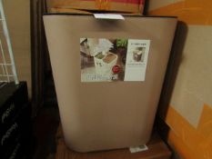 Unbranded - Small Dusty Pink 15L Double Recycle Bin - New & Boxed.