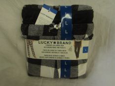 Lucky Brand - Set Of 2 Straight Legged Lounge Pants - Grey . Black & White - Size Large - Unused &