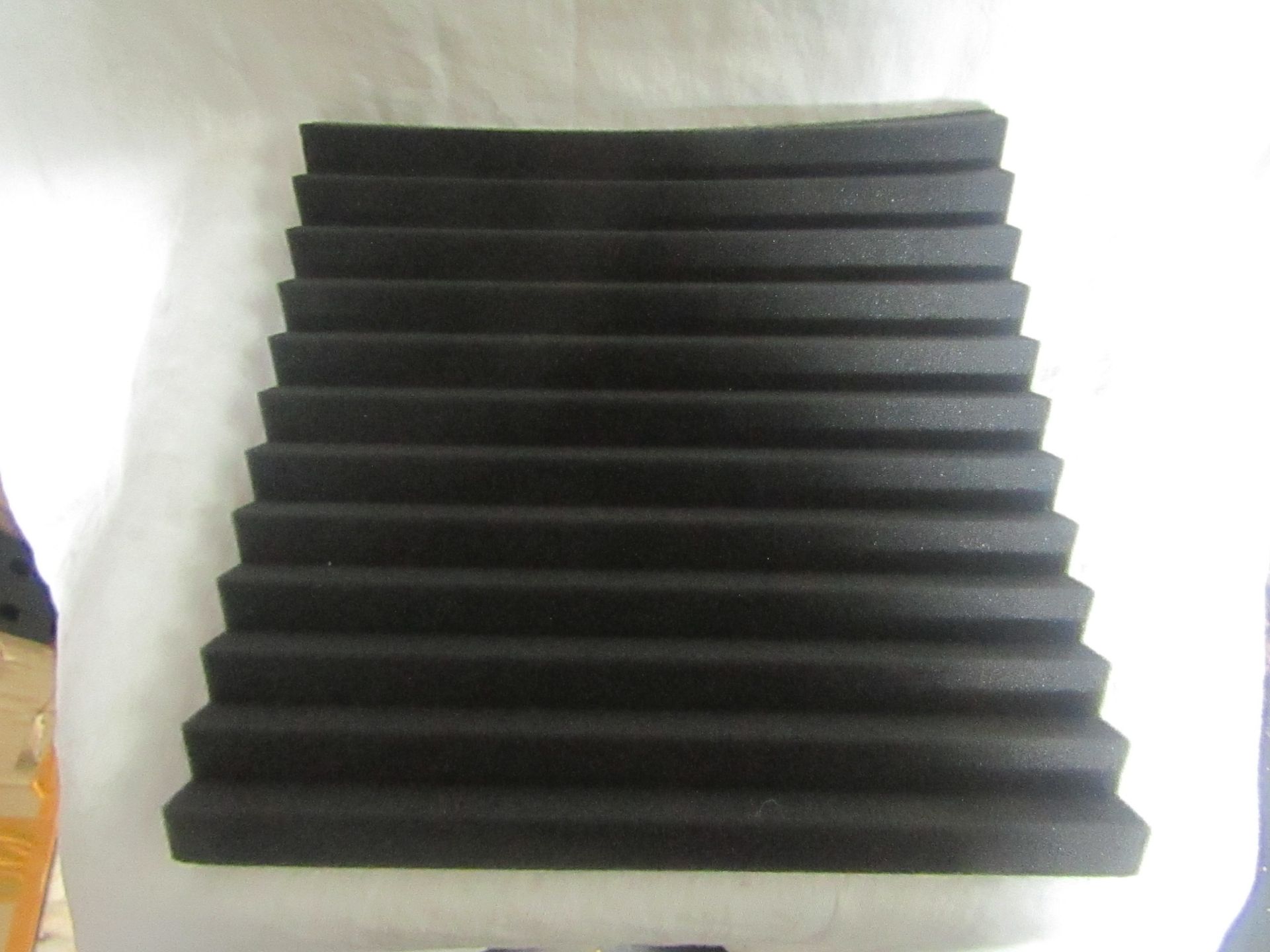 4x Packs Containing 10 Units Per Pack Being : Unbranded - Acousic Foam Tiles - Black - All