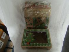 5x Hemoton - Christmas Cookie Boxes With Roll of Ribbon ( 12-Pieces Per Pack ) - New & Packaged.