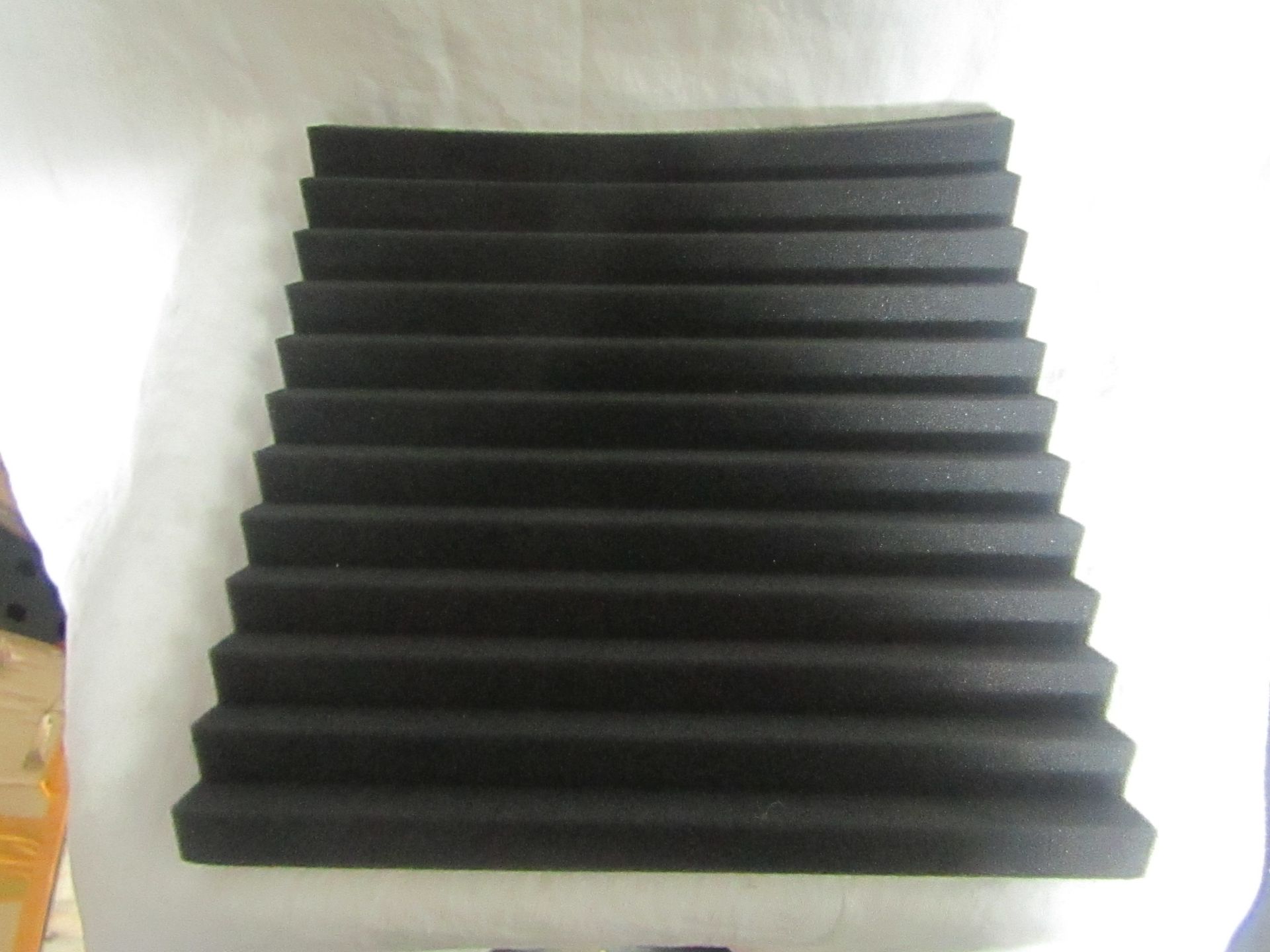 4x Packs Containing 10 Units Per Pack Being : Unbranded - Acousic Foam Tiles - Black - All