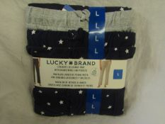 Lucky Brand - Set Of 2 Straight Legged Lounge Pants - Grey & Navy - Size Large - Unused & Packaged.