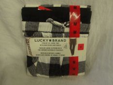 Lucky Brand - Set Of 2 Straight Legged Lounge Pants - Grey . Black & White - Size Medium -