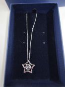 Swarovski - Silver Plated Iconic Star Necklace - New & Boxed Wth Presentation Box & Gift Bag.