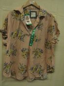 Jachs Girlfriend - Pink Floral Blouse - Size XL - new With Tags.