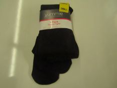 1x Pack of 2 Yummie By Heather Thomson Opaque Tights Size S All New But Slightly Shop Soiled.
