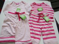 7 X Muddy Puddles -PKs of 2 Stripped & Plain Tops & Pants Pink Aged 3-6 Months New & Packaged
