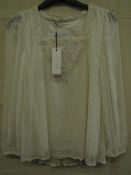 Frocka dn frill ladies blouse, size 8, new