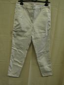 Together - Eyelet Design Jeans - ( Sales Sample ) - White Size 10 - New, Dirty Marks Present.
