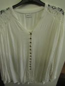 Ladies Together Lace detail lightweight Blouse, size 14 unsued (has a small hole on the front)