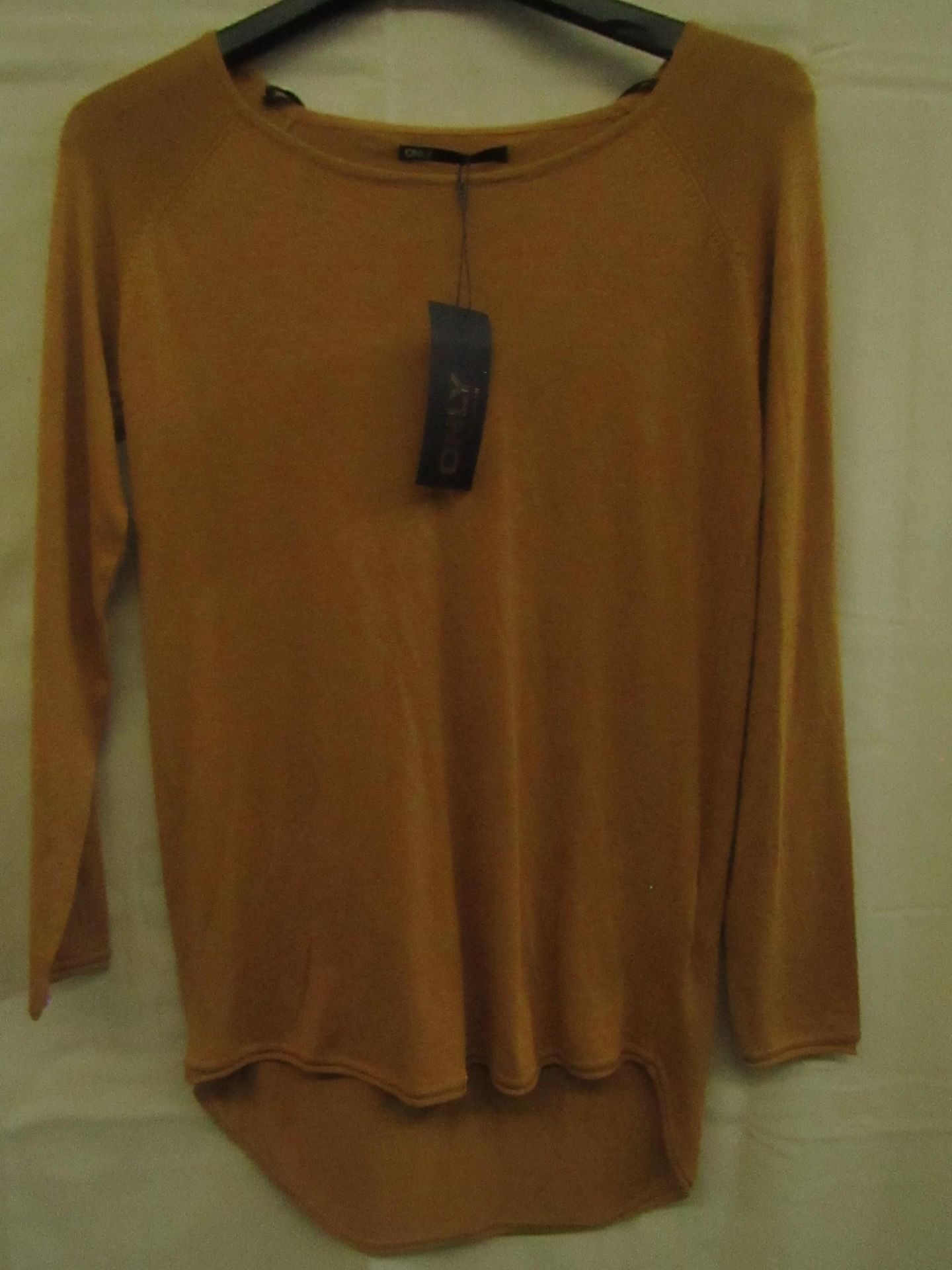 only Ladies Mustard pull,over, new size small