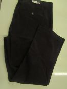 Jachs - Bowie Fit Mid-Rise Slim Straight Leg Chinos - Black Size W40 L30 - New With Tags.