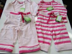 1x Muddy Puddles - 2-Stripe T-Shirts 2-Plain Pink Shirts - Size 0-3 Months - New & Packaged. 1x