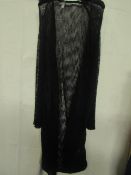 Rainbow Long Open Fronted Cardigan Black Size M Looks Unworn No Tags