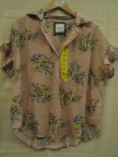 Jachs Girlfriend - Pink Floral Blouse - Size Small - New With Tags.