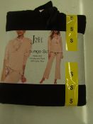 Jezebel - Hooded Lounge Set With Satin Ties - Black Size Small - New & Packaged.