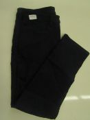 Jachs - Bowie Fit Mid-Rise Slim Straight Fit Traveller Trousers - Navy Size W32 L30 - No Tags.