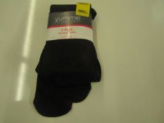 1x Pack of 2 Yummie By Heather Thomson Opaque Tights Size S All New But Slightly Shop Soiled.