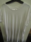 BOC ladies white t-shirt with turn up sleeves, new, size XL