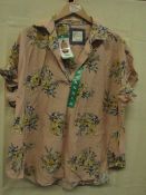 Jachs Girlfriend - Pink Floral Blouse - Size XL - new With Tags.