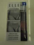 Elle - Seamless Ladies Briefs ( Pack of 4 ) - Size Large - New & Packaged.