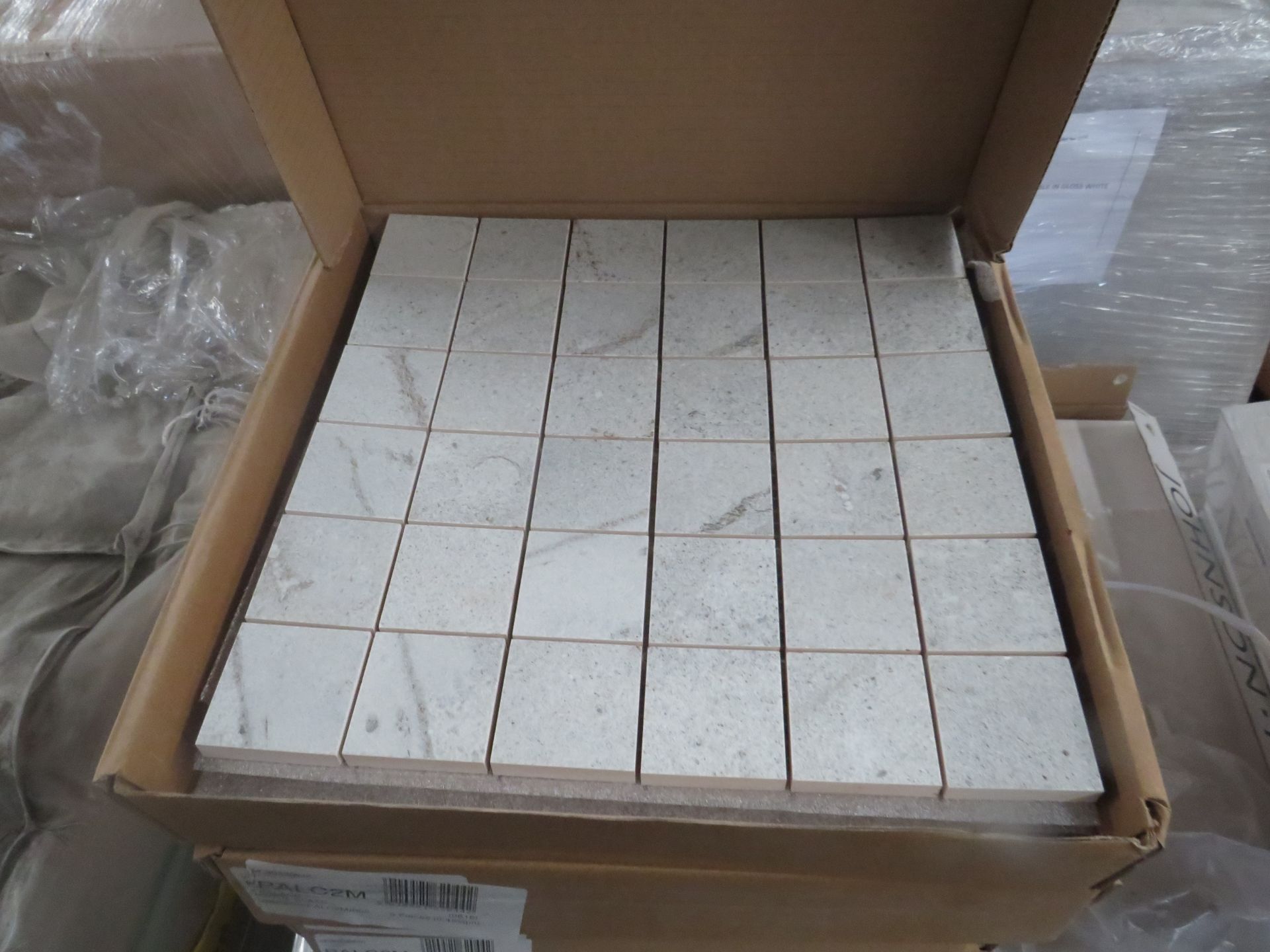 5x Packs of 5 Palace Cool slate 300x300mm Mosaic tile sheets ref PALC2M, brand new and boxed. RRP