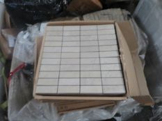 5x Packs of 5 Palace Cool slate 300x300mm Mosaic tile sheets ref PALC2M, brand new and boxed. RRP