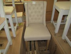 Cotswold Company Foxglove Stone Linen Winged Buttoned Chair 5 RRP Â£160.00 - This item looks to be