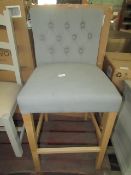 Cotswold Company Buttoned Upholstered Bar Stool - Grey RRP Â£225.00 - This item looks to be in