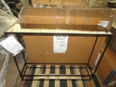 Moot Group Hadston Console Table Antique Gold RRP Â£235.00 - The items in this lot are thought to be