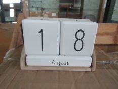 Cox & Cox Cement Perpetual Calendar RRP Â£50.00 - This item looks to be in good condition and