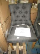 Cotswold Company Primrose Upholstered Button Back Chair - Charcoal 5 RRP Â£185.00 - This item