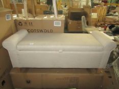 Cotswold Company Winged Ottoman - Stone Linen 1 RRP Â£245.00 - This item looks to be in good