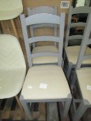 Cotswold Company Sussex Storm Grey Ladderback Chair with Linen Seat Pad 2 RRP Â£155.00 - This item