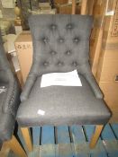 Cotswold Company Primrose Upholstered Button Back Chair - Charcoal 5 RRP Â£185.00 - This item