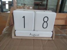 Cox & Cox Cement Perpetual Calendar RRP Â£50.00 - This item looks to be in good condition and