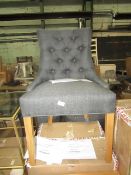 Cotswold Company Primrose Upholstered Button Back Chair - Charcoal 5 RRP Â£185.00 - This item