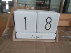 Cox & Cox Cement Perpetual Calendar RRP Â£50.00 - This item looks to be in good condition and