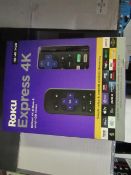 | 1X | ROKU EXPRESS 4K, SIMPLE SETUP & SMOOTH WIRELESS STREAMING | UNCHECKED & BOXED | RRP £39.99 |