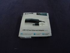 D-Link - USB 2.0 Fast Ethernet Adapter - Unchecked & Boxed.
