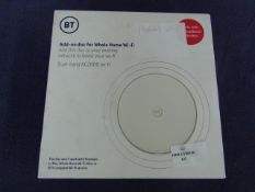 BT - Whole Home Wi-Fi Booster Disc - Item Powers On But We Have Not Tested Any Further.