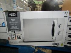 | 1X | 700W STAINLESS STEEL MICROWAVE | UNCHECKED & BOXED | RRP £59 |