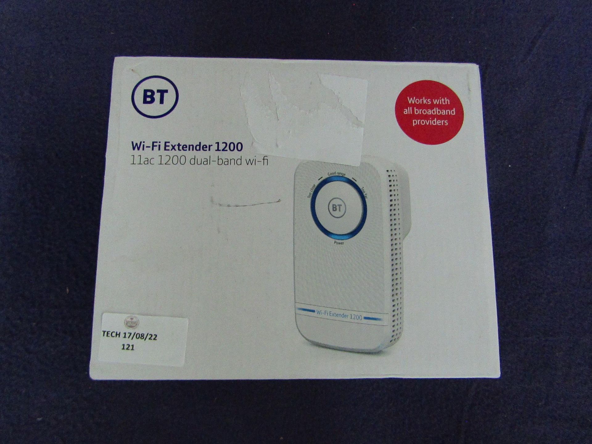 BT - WI-FI Extender 1200 ( Works With All Broadband Providers ) - Untested & Boxed.