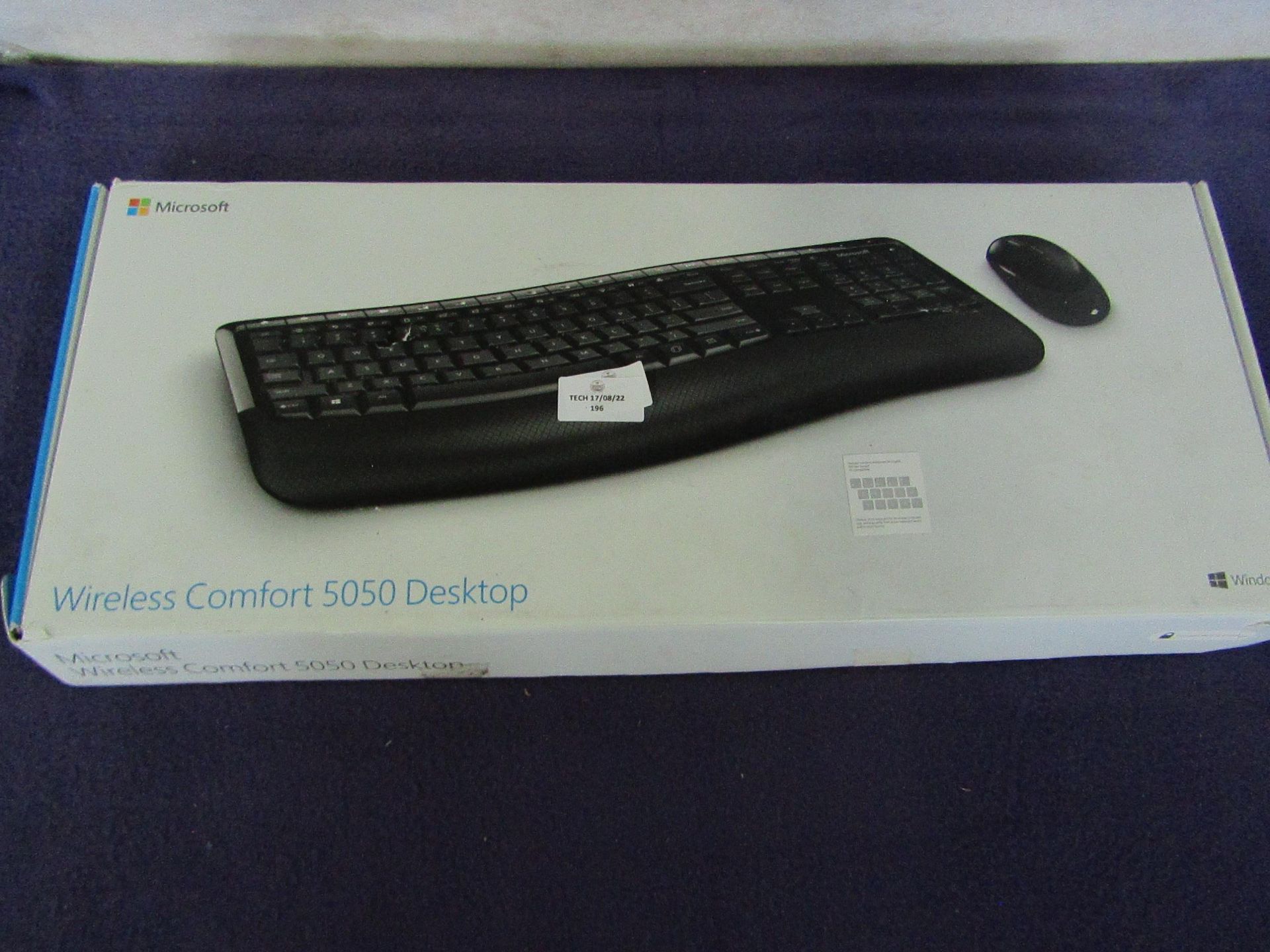 Microsoft - Wireless Comfort 5050 Desktop Keyboard & Mouse Set - Black - Untested & Boxed.